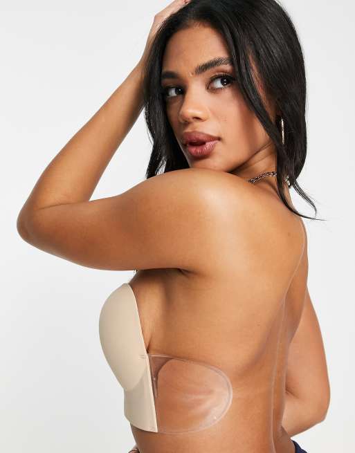 Tuopuda Reggiseno Invisibile Donna Senza Spalline Push Up Reggiseno Adesivo Schiena Scoperta
