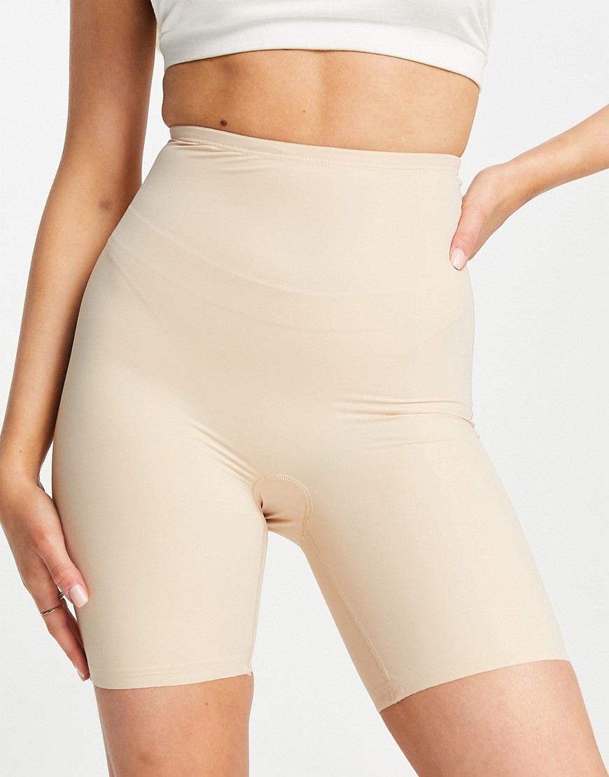 Bye Bra Invisible Mid Waist Shaping Shorts In Beige-neutral