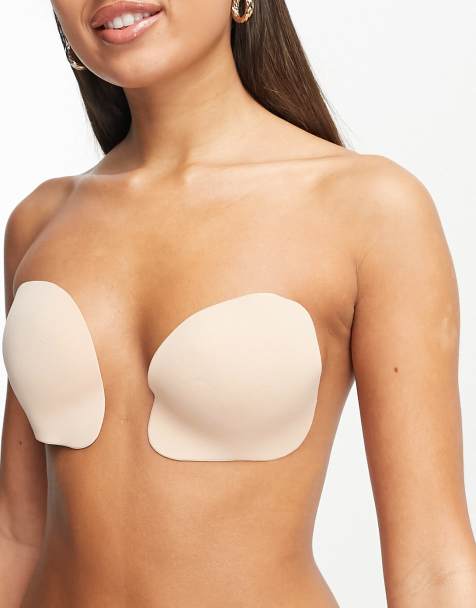 Bye Bra – Wiederverwendbare, selbstklebende Push-up-Körbchen in Beige - view 1