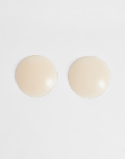 Bye Bra – X Nude Intimates – Haftende Brustwarzenabdeckungen aus Silikon in Beige - view 1