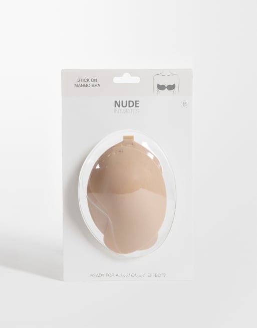 Bye Bra X Nude Intimates stick on mango bra in beige, 3 of 3