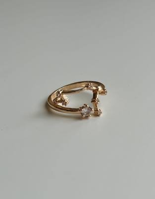  Bymehshake Gemini Constellation Star Sign Ring Gold