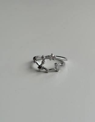  Bymehshake Gemini Constellation Star Sign Ring Silver