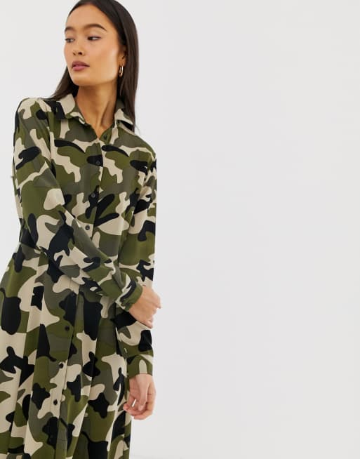 Asos cheap camo dress