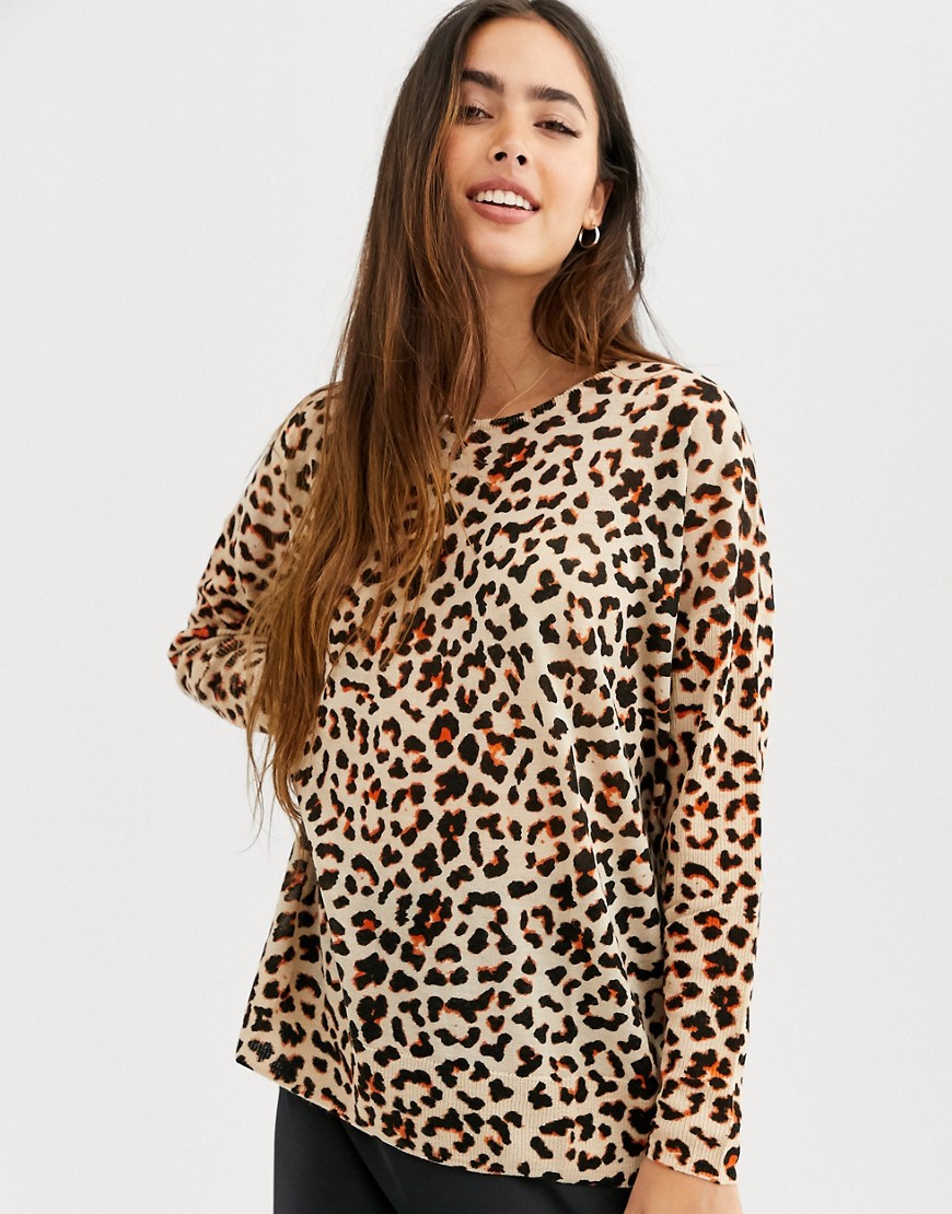 b.Young leopard print jumper-Multi