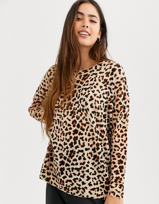 b.Young leopard print jumper