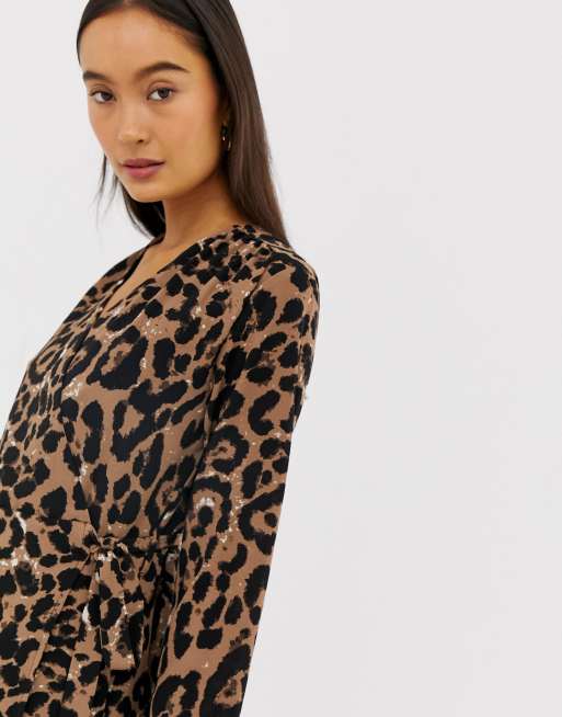 b.Young leopard print wrap dress, 3 of 4