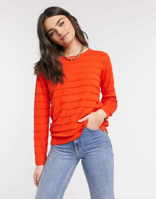 B Young Roter Pullover Mit Strukturierten Streifen Evesham Nj