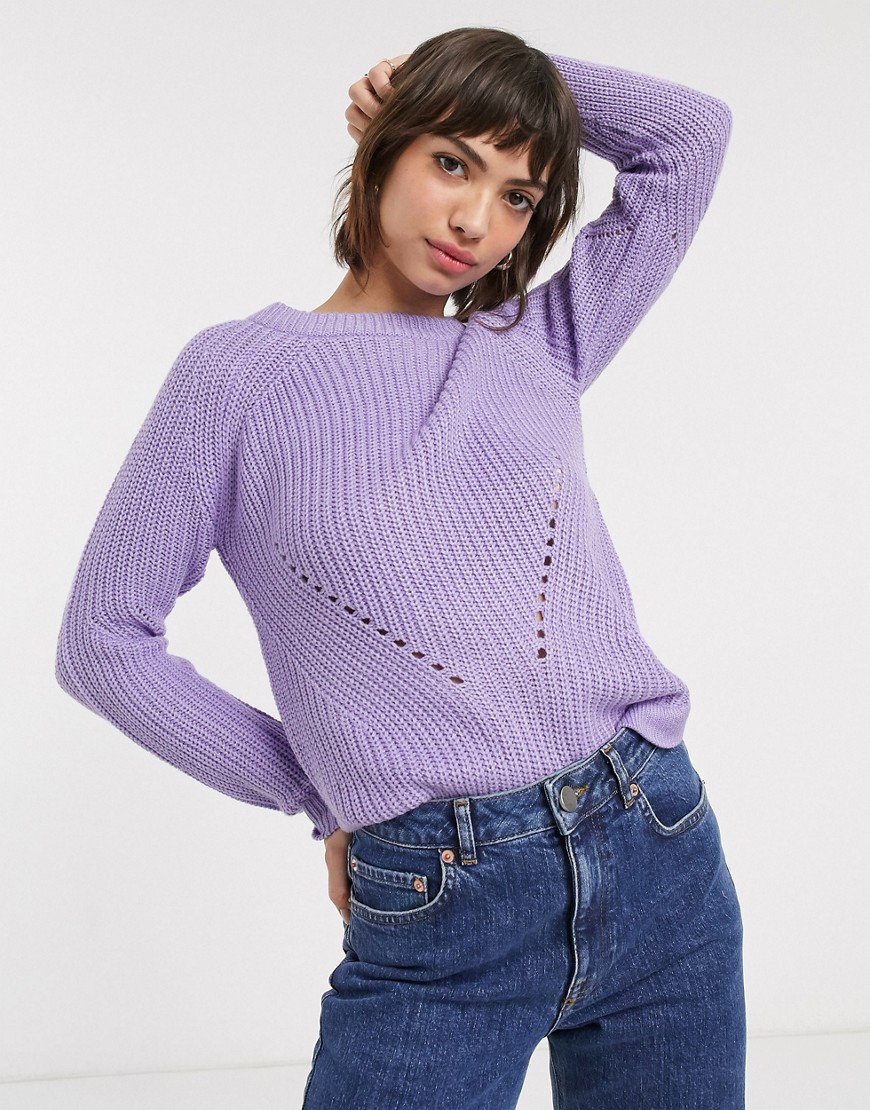 b.Young round neck jumper-Purple
