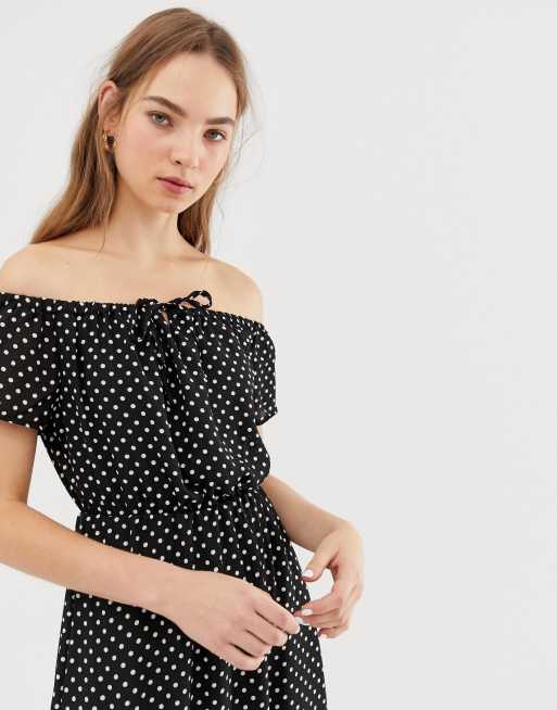 Spotty 2025 bardot dress