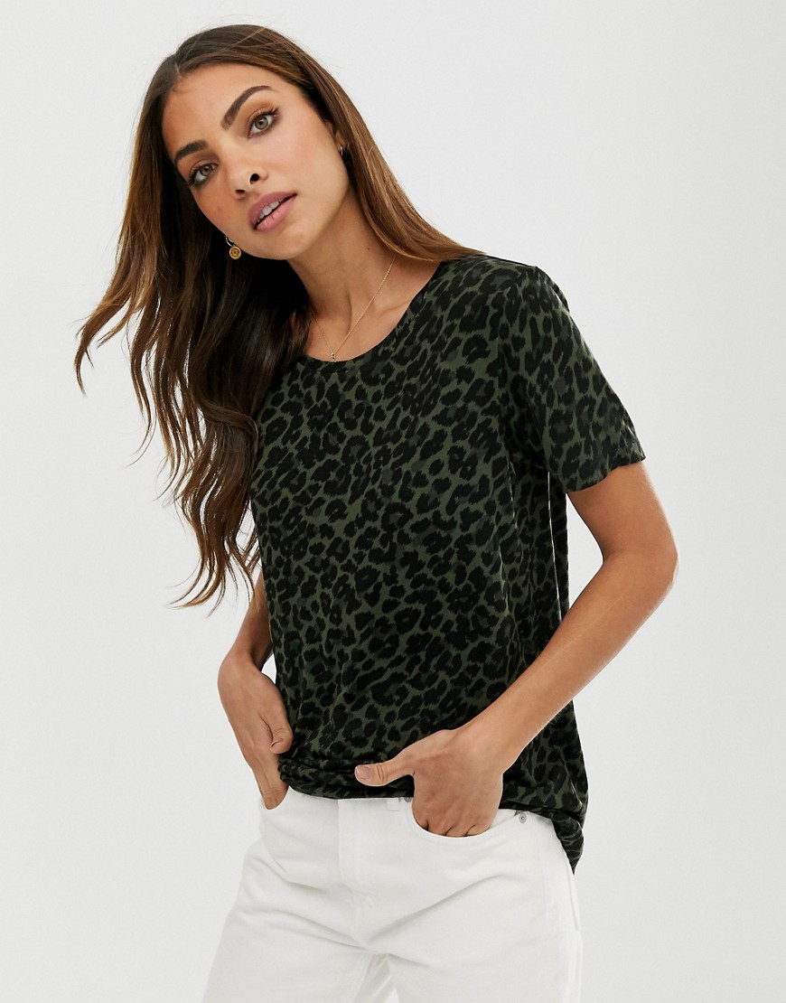 B.Young - T-shirt met luipaardprint-Multi