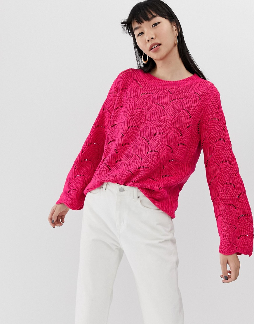 B.Young textured jumper-Pink