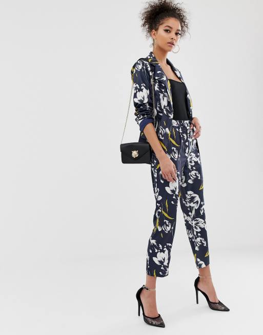 C by Cubic - Pantalon taille haute à fleurs