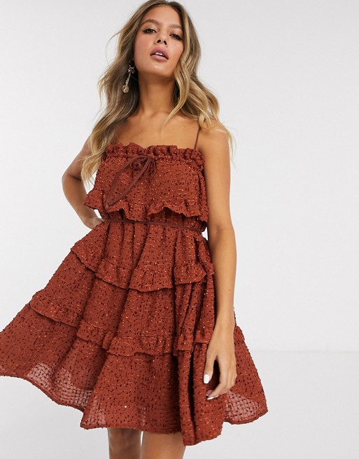 C/Meo Collective Everything Goes ruffle mini dress
