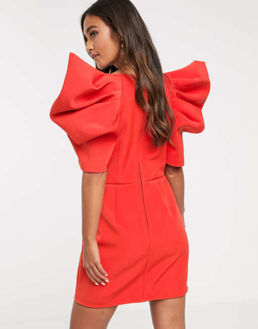 Statement shop sleeve dress