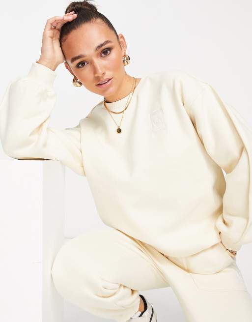 C/MEO Over board jersey sweatshirt co-ord in cream | ASOS