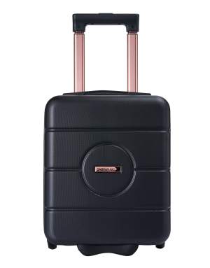 Cabin Max 24l anode underseat cabin suitcase 40x30x20cm in black and rose gold