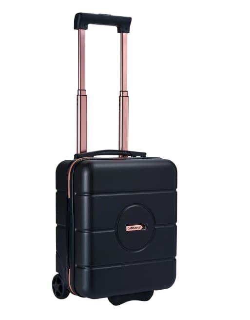 Cabin Max 24l anode underseat cabin suitcase 40x30x20cm in black and rose gold, 3 of 4
