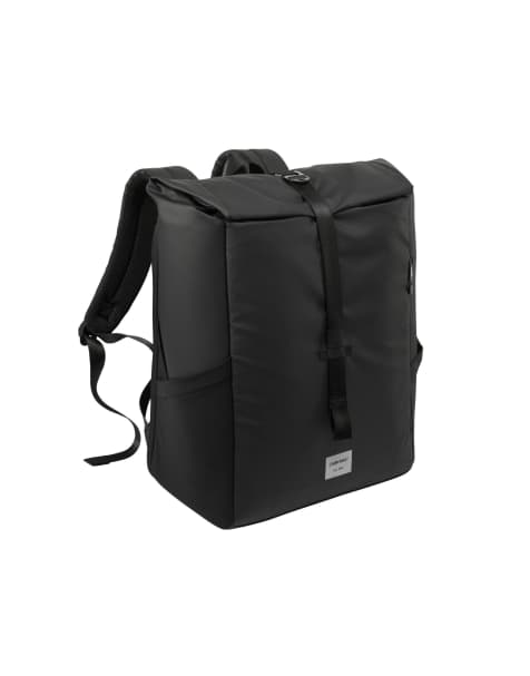 Cabin Max 24l iseo roll top water resistant backpack in black - view 1