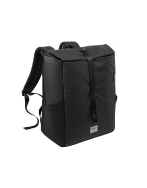 Cabin Max 24l iseo roll top water resistant backpack in black