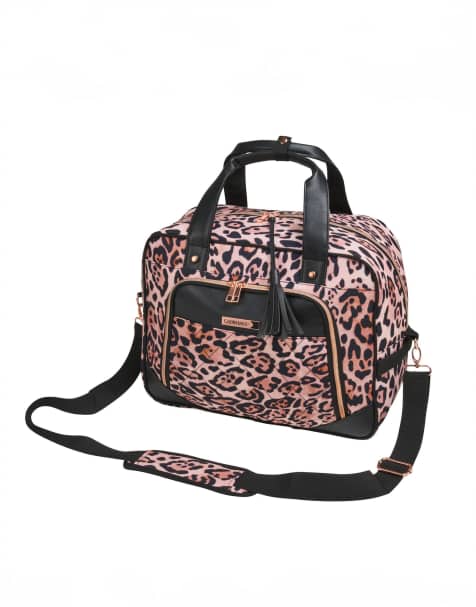 Cabin Max 24l vela under seat holdall 40 x 30 x 20cm in golden leopard print- TAN - view 1
