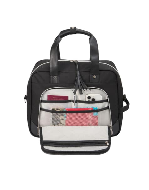 Cabin Max 24l vela underseat cabin bag holdall 40x30x20cm in black silver - view 1