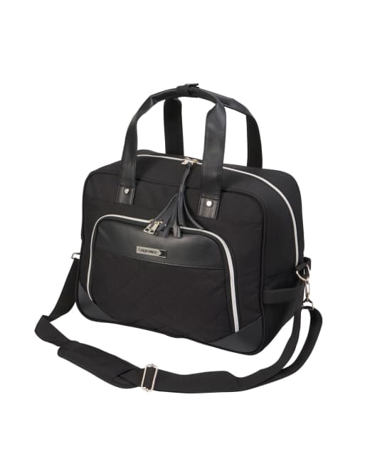Cabin Max 24l vela underseat cabin bag holdall 40x30x20cm in black silver, 6 of 7