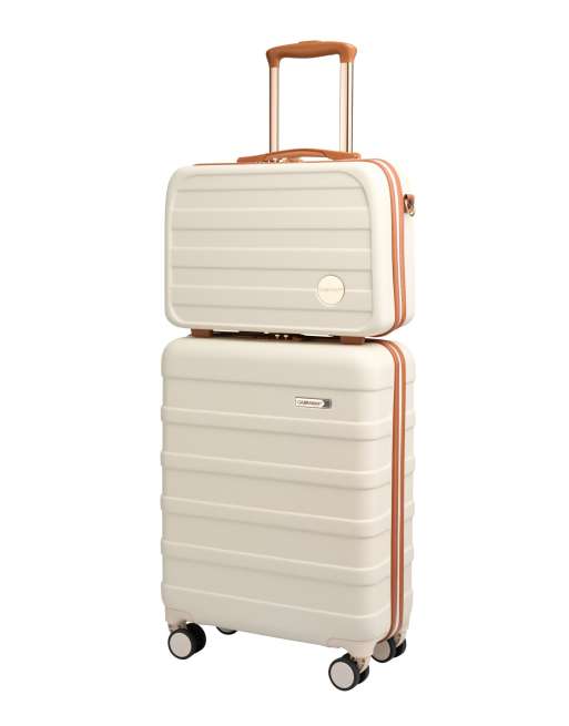 Cabin Max Anode vanity case luggage set - 18l vanity case and 40l cabin case in cream, 5 of 7