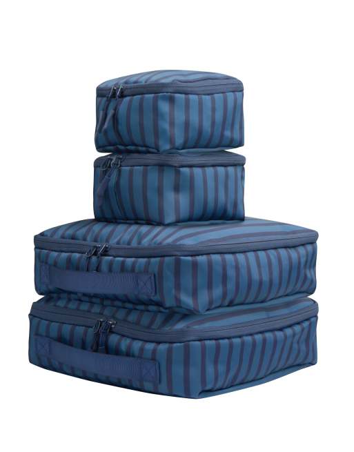 Cabin Max – Classic – 5-teiliges Packtaschen-Set in Blau gestreift, 2 von 4