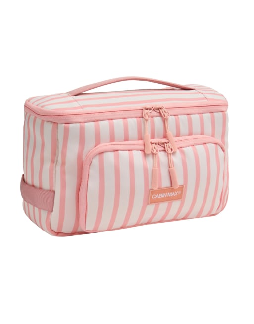 Cabin Max - Classic - Beauty-case rosa a righe, 2 di 3