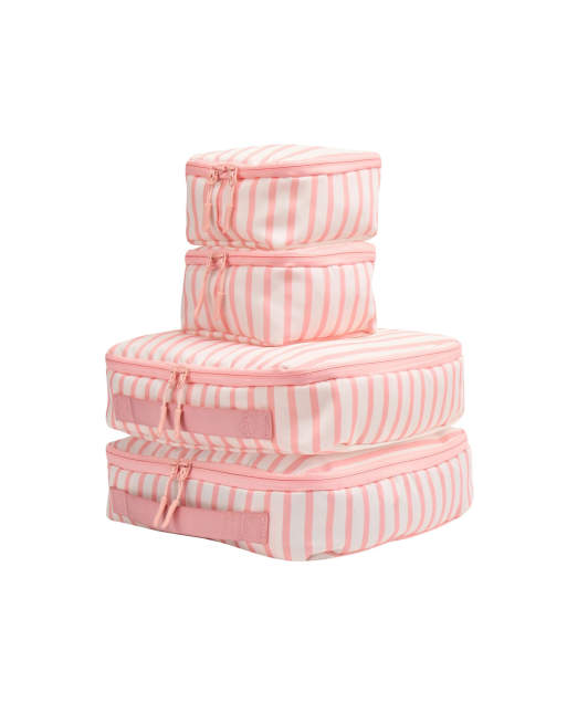 Cabin Max - Classic - Gestreepte 5-delige verpakkingskubusset in roze, 2 van 4