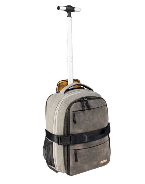 Cabin Max Evos underseat hybrid expandable travel backpack with wheels in grey - view 1