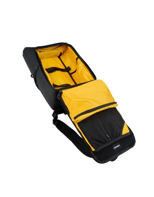 Cabin Max – Iseo – Untersitz-Rucksack mit Rolltop in Schwarz, 20 Liter Fassungsvermögen 40 x 20 x 25 cm, 4 von 4