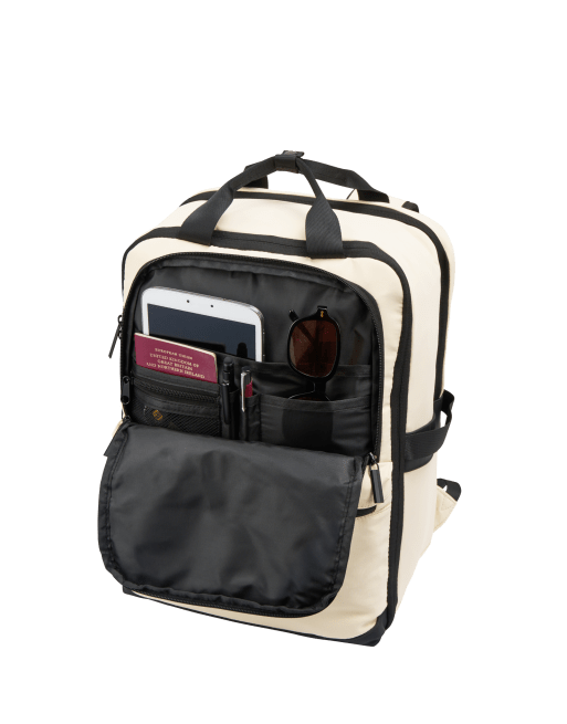 Cabin Max Kobe underseat cabin bag - 40x30x20 cm for ryanair, easyjet and wizz air in cream, 3 of 7