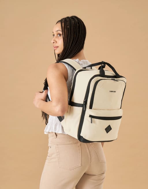 Cabin Max Kobe underseat cabin bag - 40x30x20 cm for ryanair, easyjet and wizz air in cream, 4 of 7