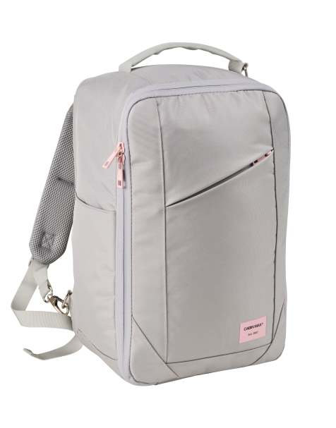Cabin Max Manhattan underseat backpack / shoulder bag 40x20x25cm in grey and pink - view 1