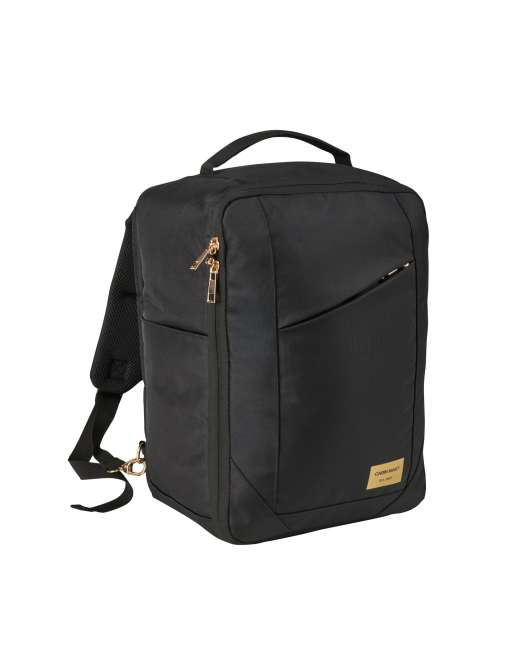 Cabin Max - Manhattan - Zaino sotto sedile/borsa da spalla 40x30x20 cm da 24 litri nero e oro, 3 di 4