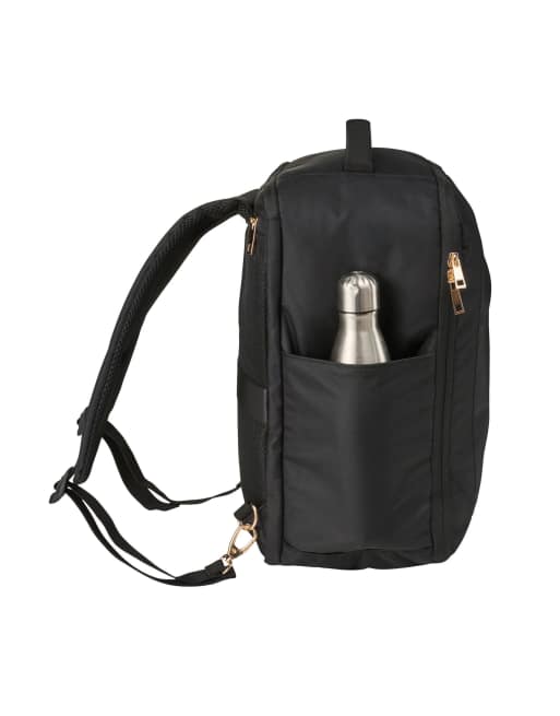 Cabin Max - Manhattan - Zaino sotto sedile/borsa da spalla 40x30x20 cm da 24 litri nero e oro, 4 di 4