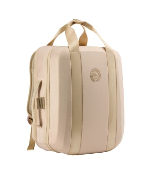 Cabin Max Paxos 24l underseat airline backpack with shapesafe   design in cream in cream