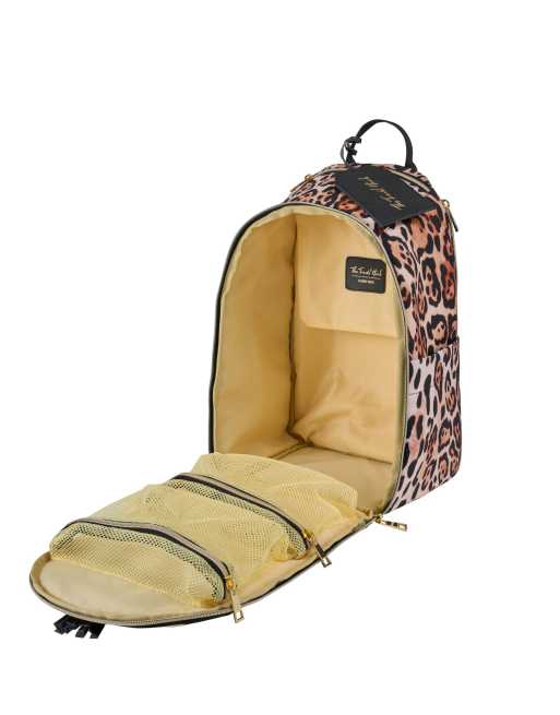 Cabin Max – Travel Hack – Rucksack für unter den Sitz mit goldfarbenem Leopardenmuster, 40 x 20 x 25 cm, 3 von 4