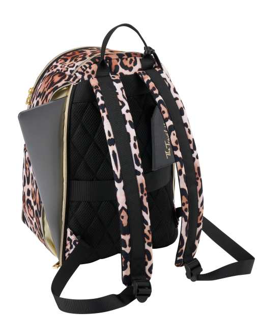 Cabin Max - Travel Hack - Sac à dos sous-siège 40 x 20 x 25 cm - Imprimé léopard doré, 2 de 4