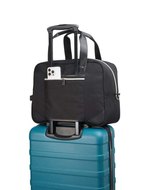 Cabin Max - Vela - Borsone da cabina da 40x30x20 cm nero argento da 24 l, 2 di 4