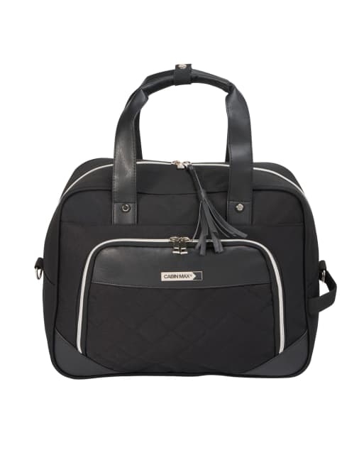 Cabin Max - Vela - Borsone da cabina da 40x30x20 cm nero argento da 24 l, 3 di 4