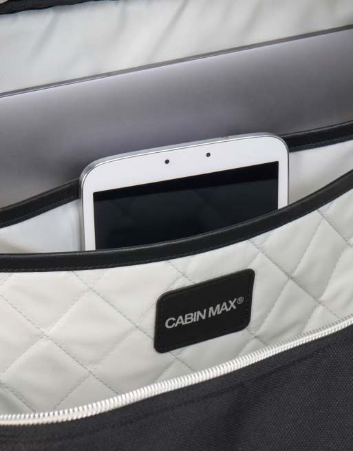 Cabin Max - Vela - Borsone da cabina da 40x30x20 cm nero argento da 24 l, 5 di 7