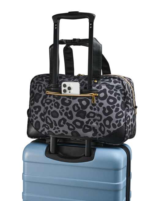 Cabin Max – Vela – Reisetasche für unter den Sitz in Grau mit Leopardenmuster, 20 L, 40 x 20 x 25 cm, 2 von 4