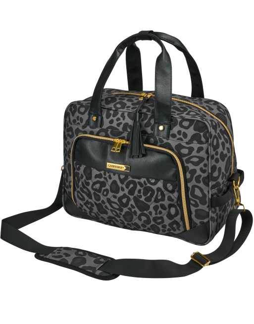 Cabin Max – Vela – Reisetasche für unter den Sitz in Grau mit Leopardenmuster, 24 L, 40 x 30 x 20 cm, 6 von 7