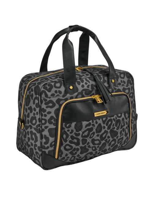 Cabin Max - Vela - Weekendtas van 24l voor onder de stoel, 40 x 30 x 20cm met luipaardprint in grijs, 2 van 7