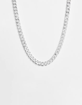 ASOS DESIGN short chunky chain in silver tone - ASOS Price Checker