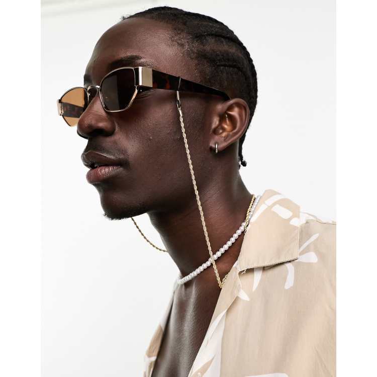 Gafas con cadena dorada hotsell