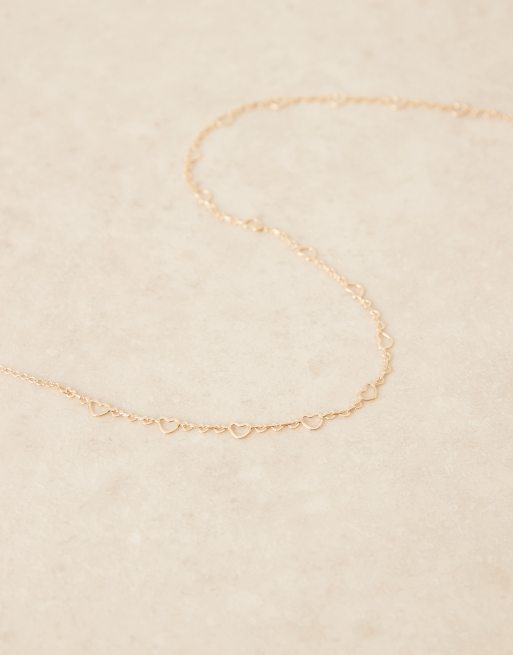 Cadena para el vientre dorada con detalle de corazones de ASOS DESIGN Curve, 2 de 3